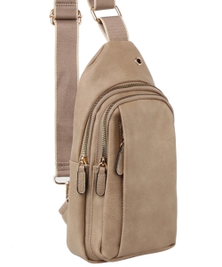 Fashion Strap Sling Bag Backpack JYM-0433 STONE
